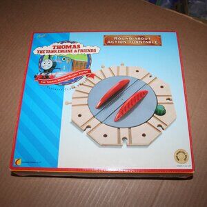 Vtg Thomas The Train & Friends Roundabout Action Turntable Wood  (1996
